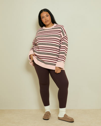 SOFT STAPLE HIGH WAIST LEGGINGS - CHOCOLATE TRUFFLE