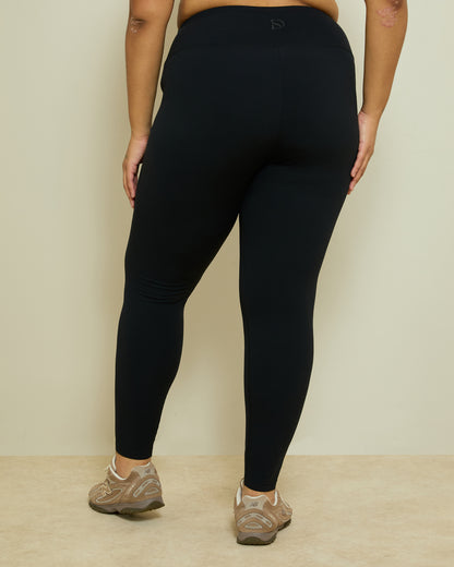 SOFT STAPLE HIGH WAIST LEGGINGS - CLASSIC BLACK