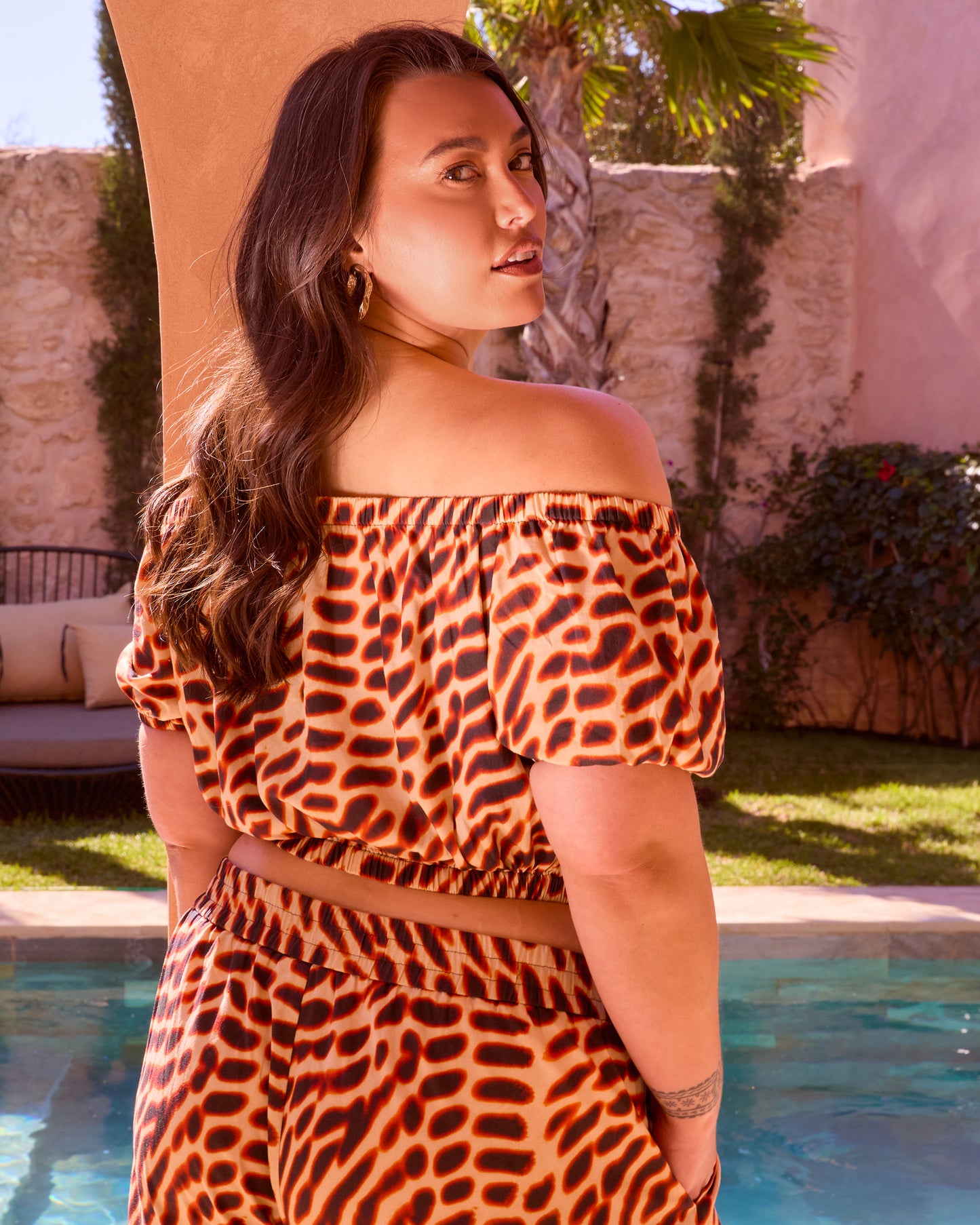 ANIMAL PRINT BARDOT TOP