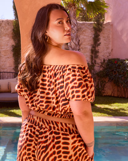 ANIMAL PRINT BARDOT TOP