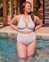 CRINKLE HIGH WAISTED BIKINI BOTTOMS