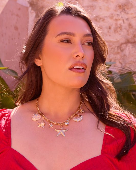 GOLD MULTI CHARM NECKLACE